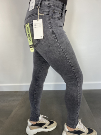 G-smack high waist/ stone washed jeans grijs SALE