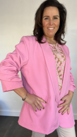 Blazer Marjan met gesmokte mouw pink