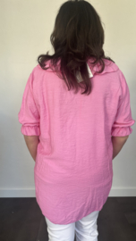 Blouse met ruche Sara pink