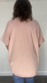 Oversized t-shirt Glamour roze