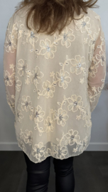 Top Christel met bloemen Champagne