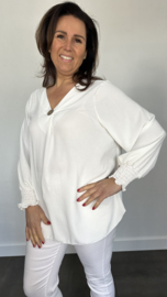 Top Nina crepe ecru