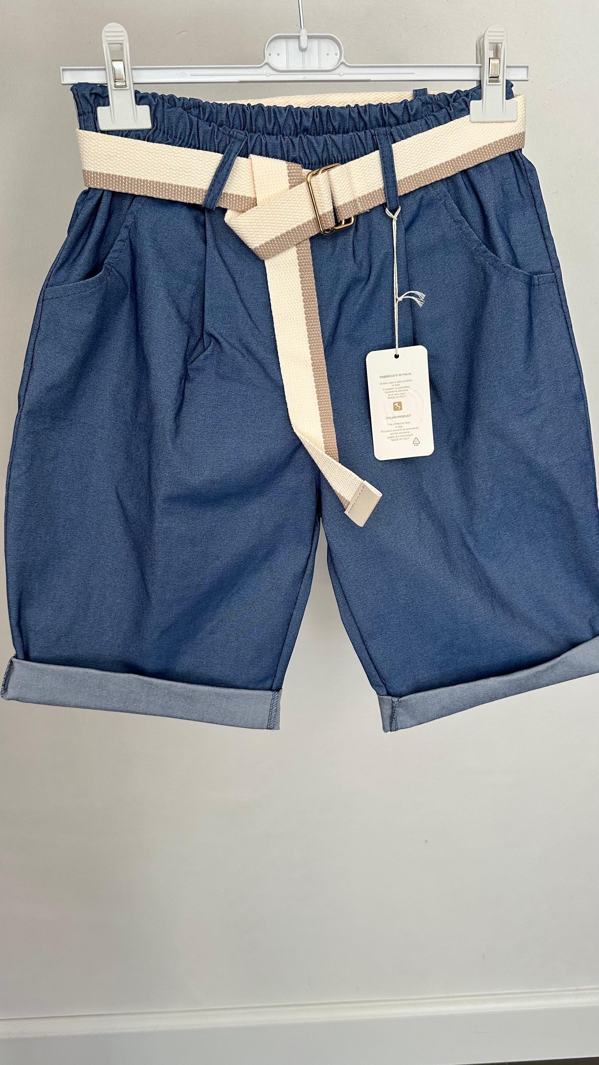 Bermuda stretch broek jeans look