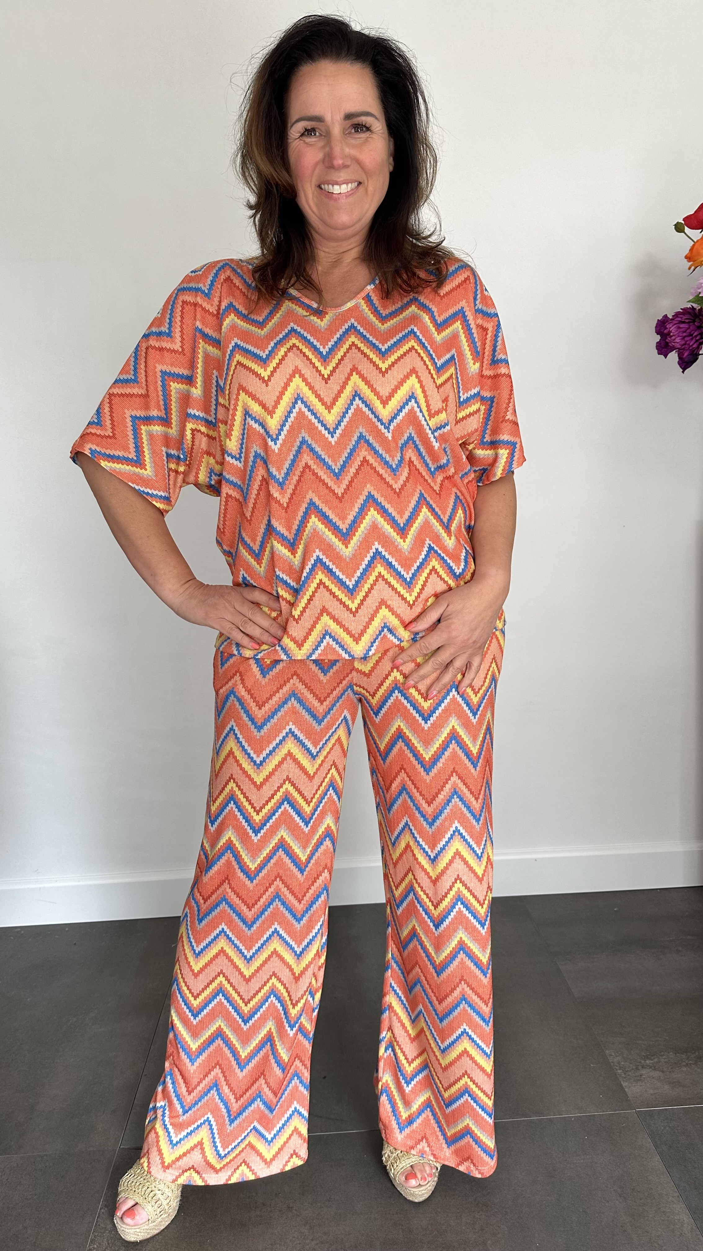 2-Delige set zig zag oranje