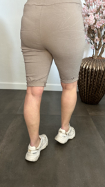 Korte joggjeans Taupe