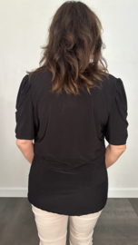 Travel shirt met kant Diana zwart SALE