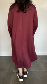 Sweaterdress panter +SIZE bordeaux SALE