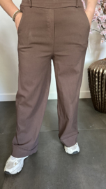 Highwaist WIDE LEG jogger Choco