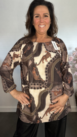 Blouse Panters en Chains Choco