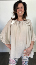 Blouse Veronica UNI +SIZE zand