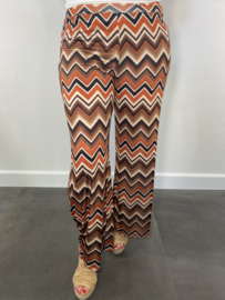 Flared pants zig zag stone
