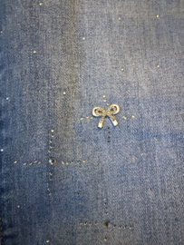 G-smack stretch jeans FLARE Silver bow