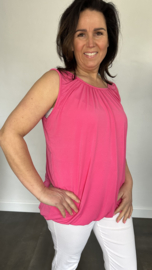 Ballon top travel  +size fuchsia (licht)