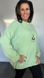 Tuniek baby rib met koord en ketting +SIZE licht groen