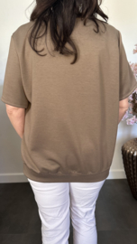 Sweatshirt J'adore panter/ bling Taupe