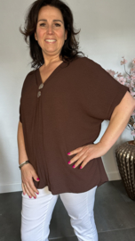 Shirt Kiki met knopen Choco