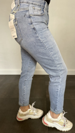 G-smack stretch jeans MOM fit stone wash