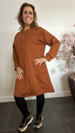 Jurk/ tuniek 2d print NY Roestbruin