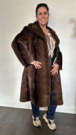 Lange bontjas bruin (fake fur)