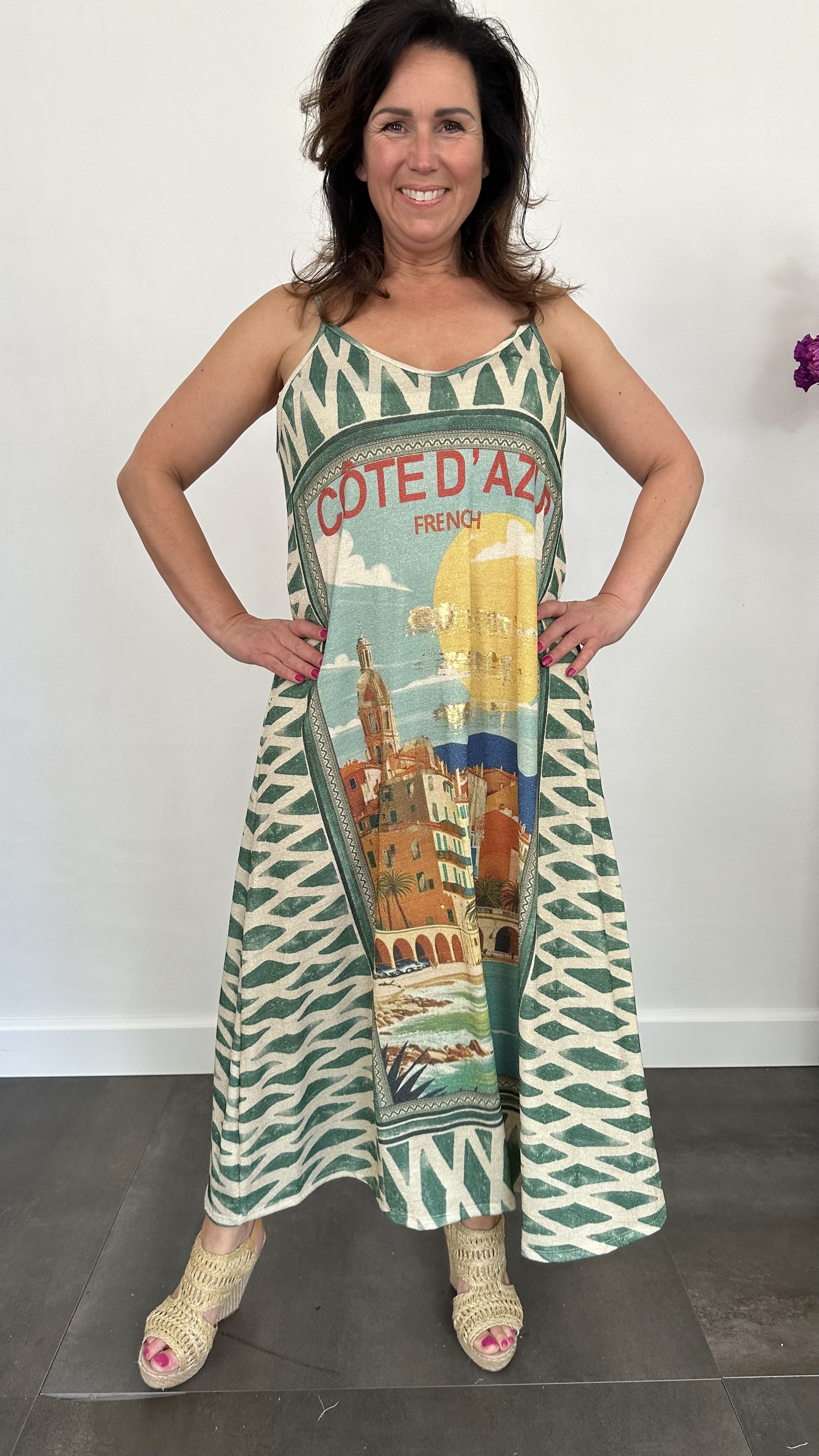Jurk Emilia côte d'azur groen