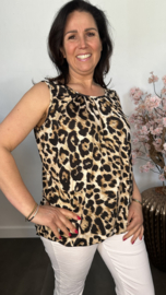 Ballon top Panter zwart/camel