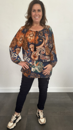 Blouse marjan paisley blauw