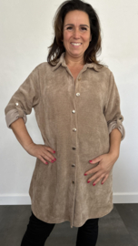 Baby rib blouse camel