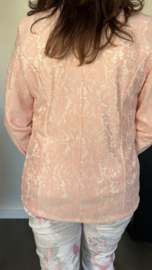 Kanten blazer roze