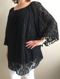 Top/ tuniek kant zwart
