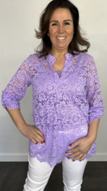 Kanten blouse Kyra 2-delig lila