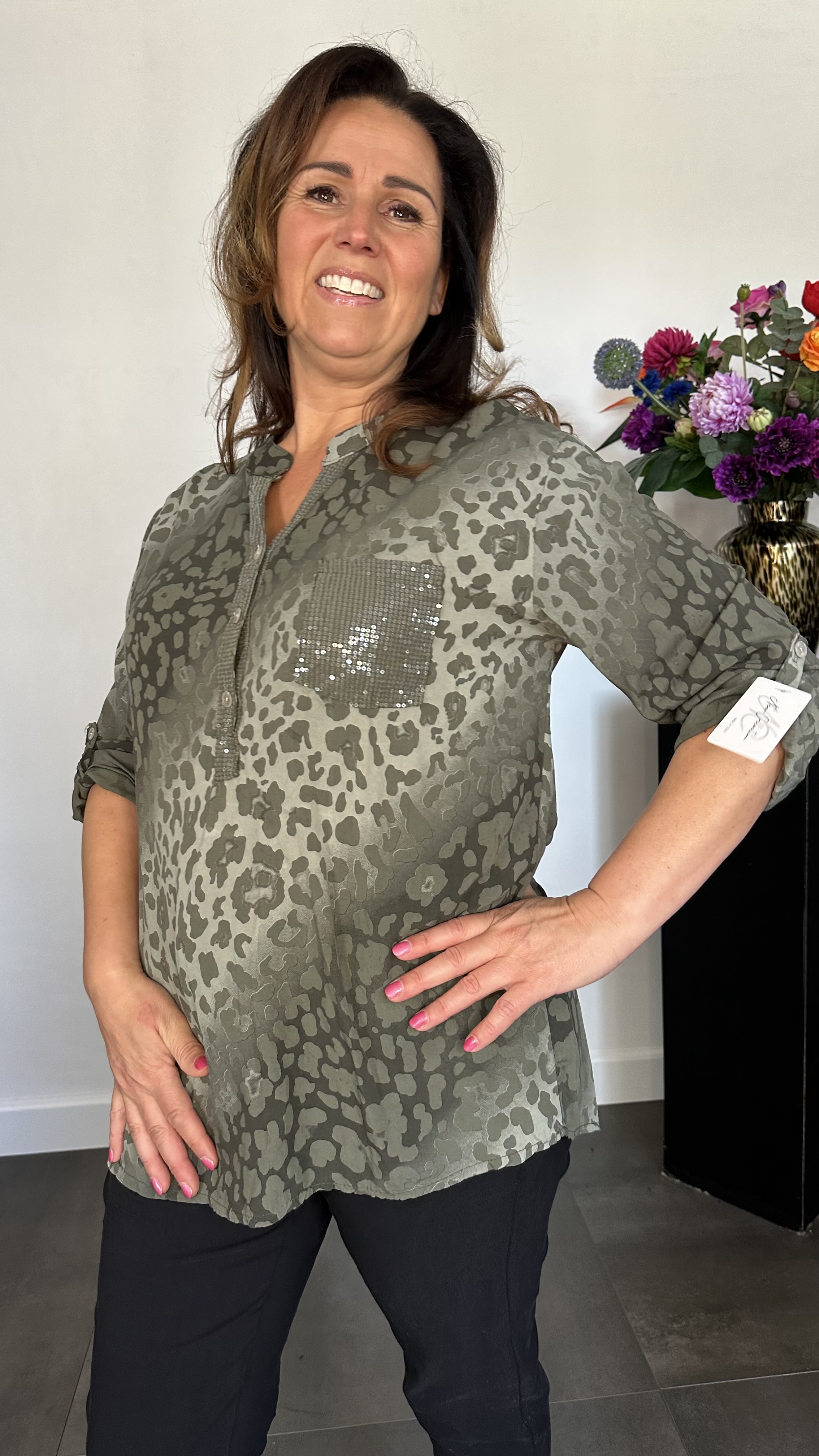 Blouse panter bling army