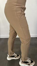 Tregging met fleece gevoerd knoopjes camel
