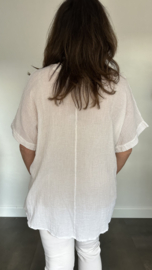 Shirt Lucy met ketting +Size wit