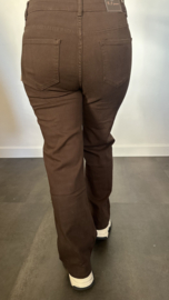 B.S. Wide leg/ high waist jeans bruin
