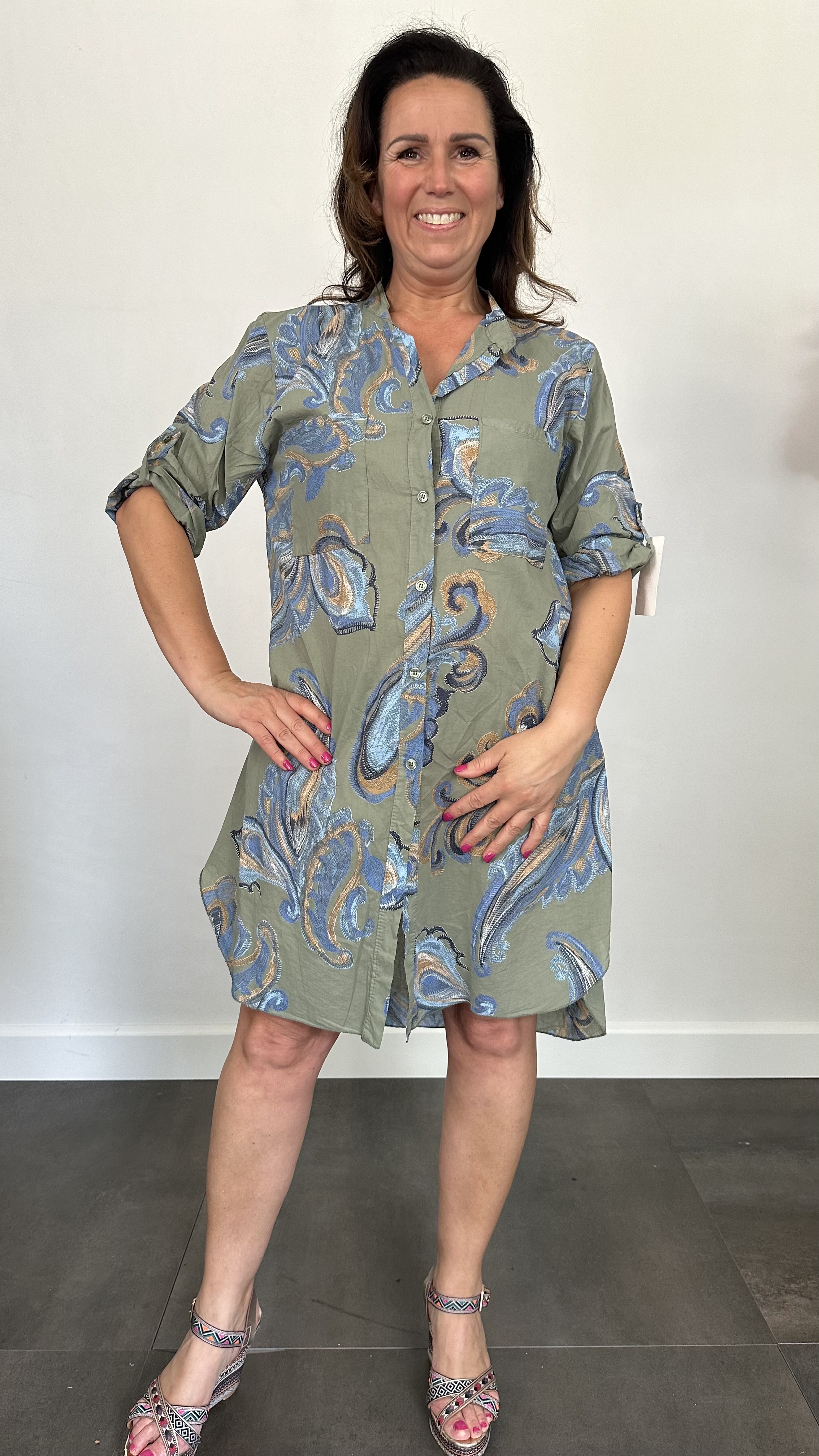 Blouse/jurk Sanne paisley army