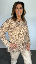Trui panter taupe