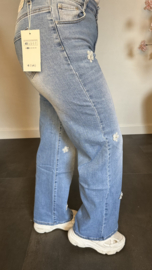G-smack wide leg jeans met bloemen