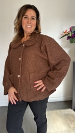 Boucle jasje licht bruin