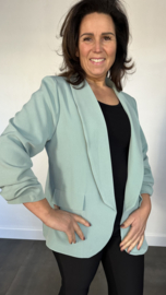 Blazer Marjan met gesmokte mouw zeegroen