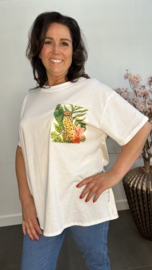 Shirt met borstzak Panter palm
