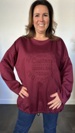 Sweater Custom +SIZE bordeaux