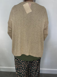 Vest met zilver lurex goud