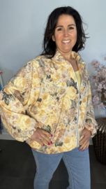 Ballon jack met bloemen Geel