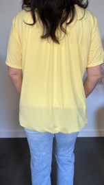 Ballon shirt travel met elastiek geel