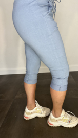 Comfy Capri joggjeans jeans  blauw (licht) +SIZE
