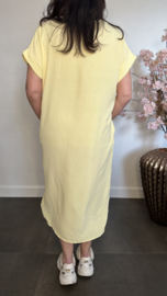 Jurk Maya +Size boter geel