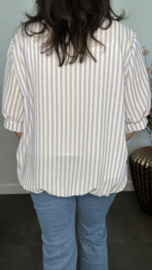 Top Mira gestreept + ketting Lila