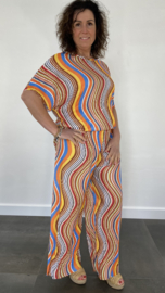 2-Delig comfy pak coloured wave oranje SALE