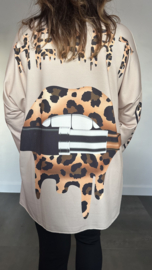 Shirt Love/Lips camel