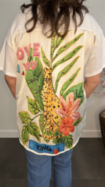 Shirt met borstzak Panter palm
